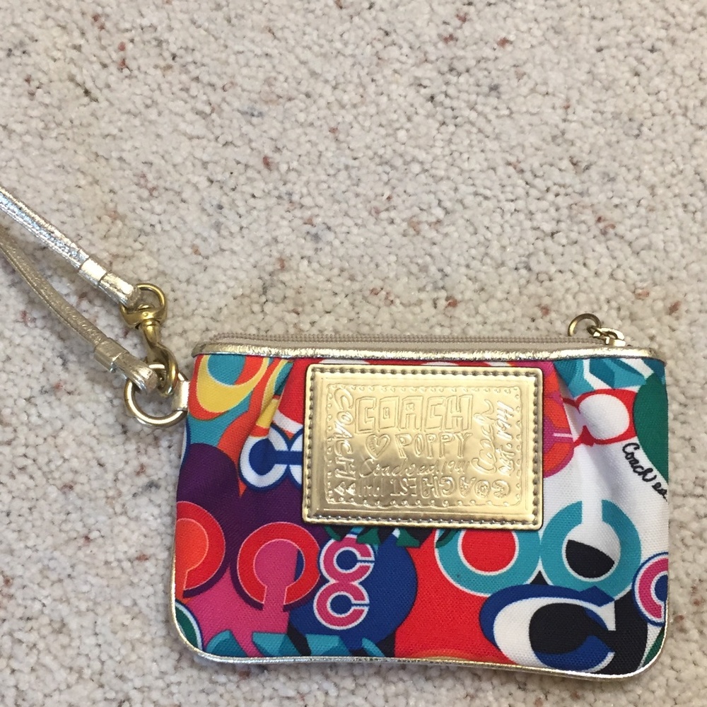 Coach Wristlet in Poppy Pattern